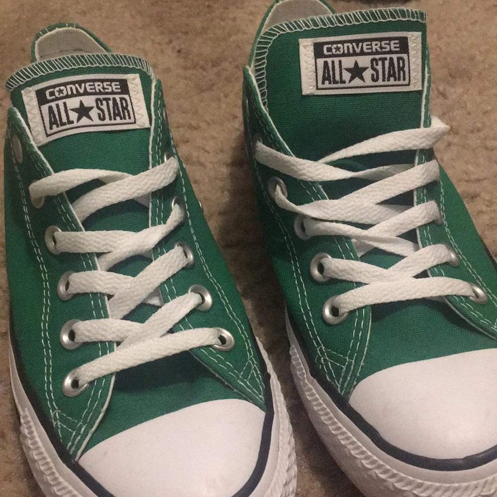 Green Converse Low Top Sneakers